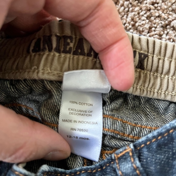 Janie and Jack Dark Wash Blue Jeans, Size 12-18 Months - Picture 6 of 6